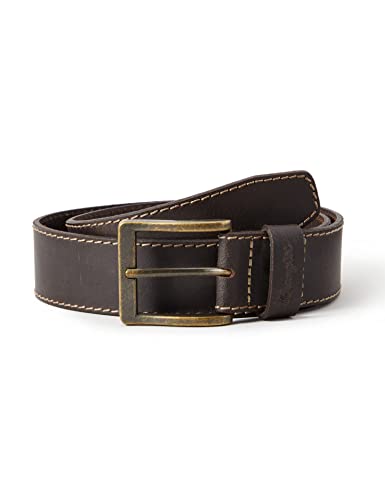 Wrangler Pasek zapinany na szyty męski, brązowy (brown)