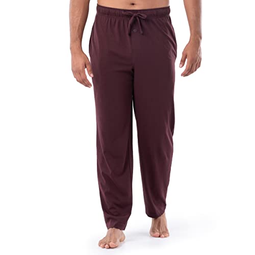 Fruit of the Loom Rozciągliwe spodnie z dzianiny dżersejowej (1 i 2 sztuki) Męskie pończochy piżamowe, Ciemnoczerwony, XXL