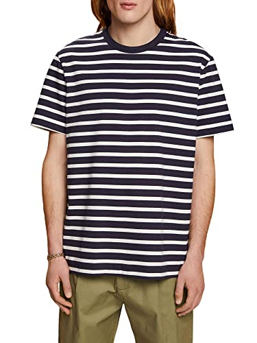 ESPRIT Collection Męski T-shirt 023EO2K306, 400/NAVY, M, 400/granatowy., M
