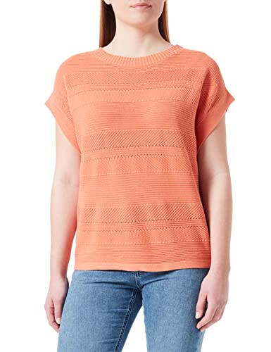 s.Oliver Sweter damski, z krótkim rękawem, pomarańczowy, 42 (DE), pomarańczowy, 42
