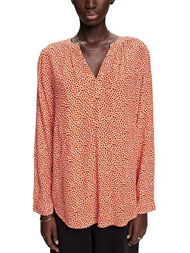 ESPRIT Damska 023EE1F308 bluzka, 638/ORANGE RED 4, M, 638/pomarańczowy Red 4, M