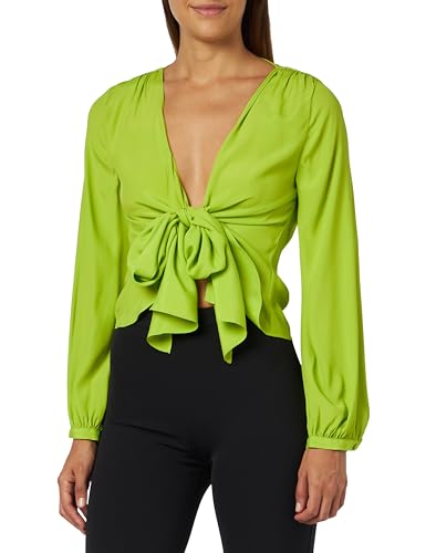 Pinko Neutrino Blusa Crepe De Chine Koszula damska, S63_giallo Lime, 36
