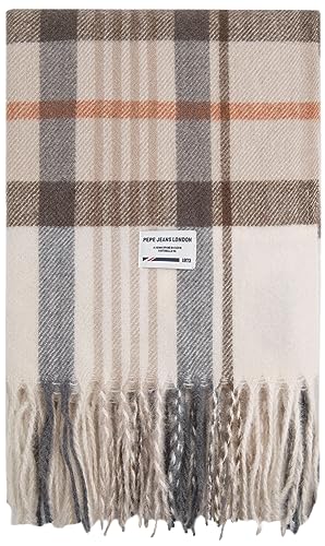Pepe Jeans Szalik męski Gordon, beżowy (kość słoniowa), jeden rozmiar, beżowy (kość słoniowa), Rozmiar uniwersalny