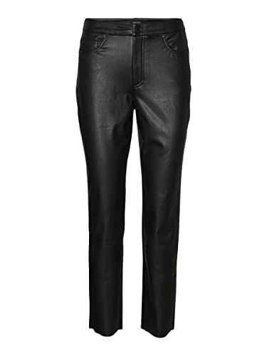 VERO MODA Vmbrenda Hr Straight Pl ANK Pant Noos spodnie damskie, czarny, 29W / 32L
