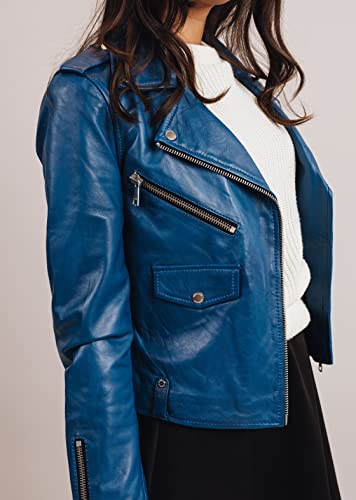 Redskins Damska kurtka skórzana Jutta Tripway Electric Blue, L