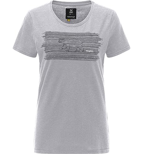Haglöfs 605441_2A5 TRĘD Tee Print Women T-Shirt Damski Beton Rozmiar S, betonu, S