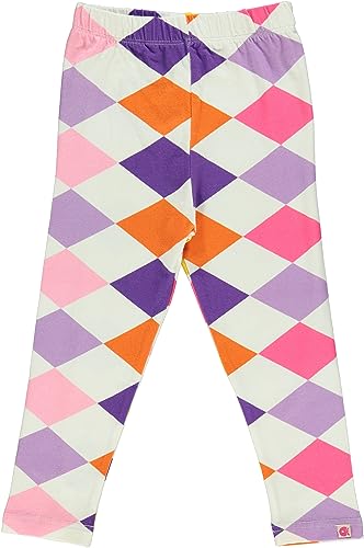 Småfolk Legginsy, Harlequin, Purple Heart, 4-5 Lata