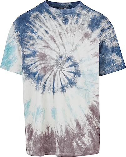 Urban Classics Męski T-shirt Oversize Tie Dye Tee, biały (Old white), XL
