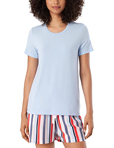 Schiesser Top Koszulka Damska Pijama, Hellblau, 42