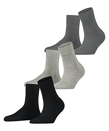 ESPRIT Kobiety Krótkie skarpety Active Basic 3-Pack W SSO Trwała Organiczna Bawełna jednokolorowe 3 Pak, Wielokolorowy (Sortiment 0050), 36-41