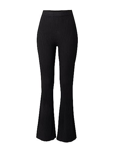 Urban Classics Damskie legginsy z prążkowanymi dzianinami, czarny, L