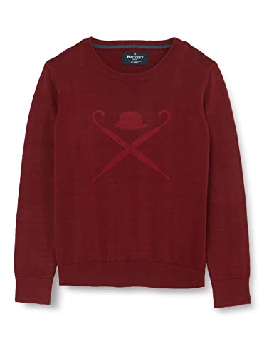 Hackett London Chłopięca bluza z logo Crew, Syrah, 11 lat