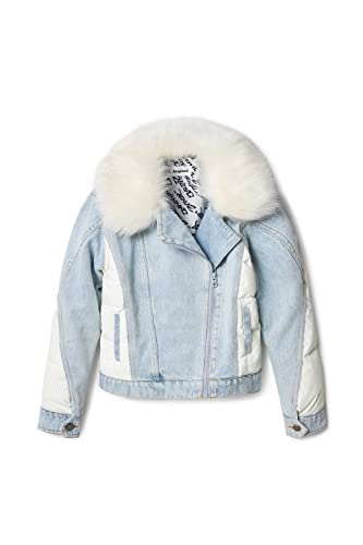 Desigual Girl's CHAQ_PLUTON 5007 Denim Light WASH, niebieski, 8 lat