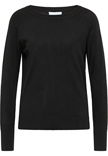 ocy Damski sweter z okrągłym dekoltem 82733665, czarny, M/L, czarny, M-L