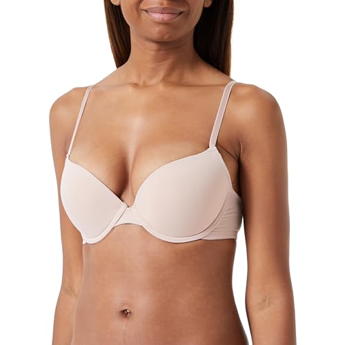 Koton Damski biustonosz typu push up, wyściełany, podstawowy biustonosz, Nude (912), 80B