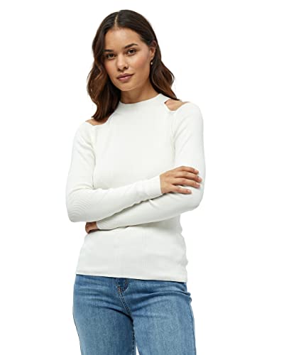 Desires Damski sweter Arlo z długim rękawem i odkrytymi ramionami, gardenia, M, Gardenia, M
