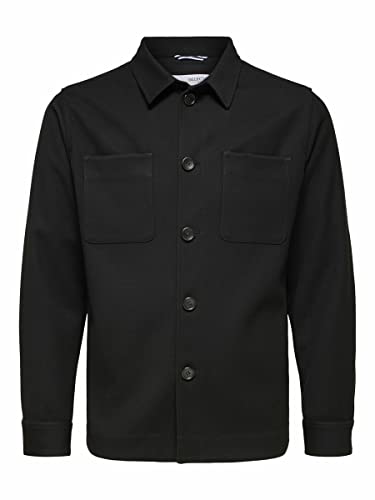 SELECTED HOMME MARKET Męska marynarka Slhslim-Benjamin Hybrid BLZ M Noos, Czarny, S