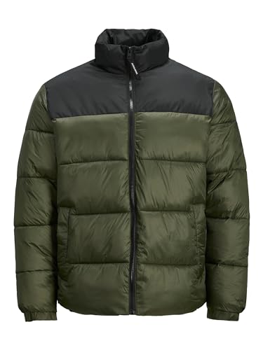 Bestseller A/S Męska kurtka puchowa JJETOBY Collar SN, Rosin/Detail:Black Blocking, S, Rosin/Detail:black Blocking