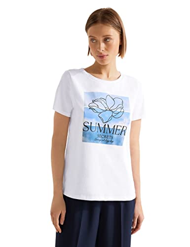 Street One Damska koszulka z krótkim rękawem z nadrukiem, Blue Bay, 36