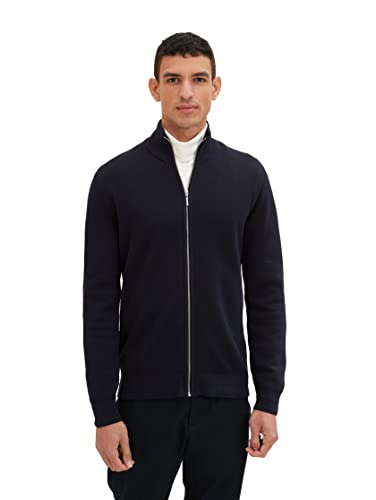 TOM TAILOR Męskie Kardigan 1035915, 10668 - Sky Captain Blue, L