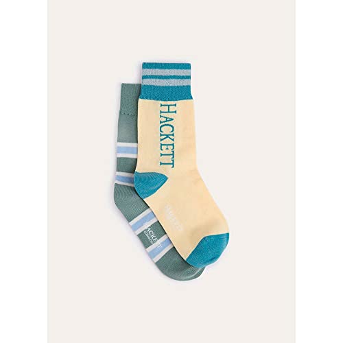 Hackett London Pończochy męskie dla dzieci i chłopców, BLUE/YELLOW, M