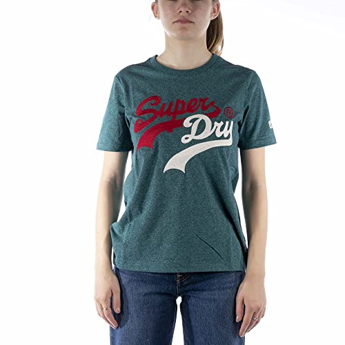 Superdry Damska koszulka vintage Vl Interest Tee, Teal Gravel Marl, S