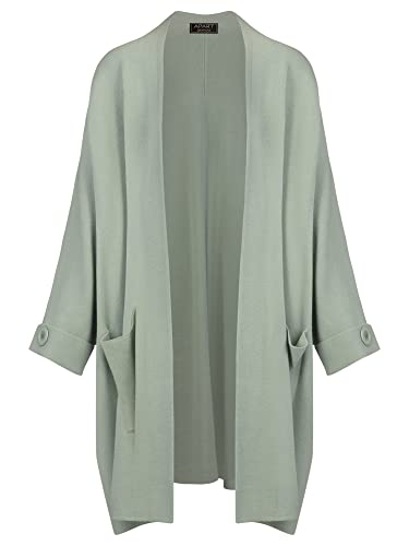 ApartFashion Damski płaszcz z dzianiny APART z rękawami nietoperza kardigan, miętowy, normalny, miętowy, S