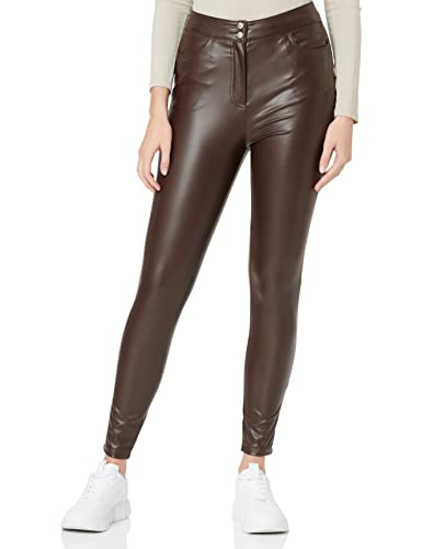 ONLY Women's ONLJESSIE Faux Leather Zip Pant CC OTW legginsy, hot fudge, S