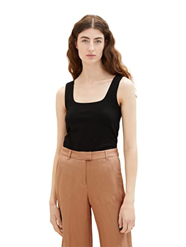 TOM TAILOR Damski top Basic, 14482 – Deep Black, XL