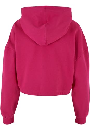 Urban Classics Damska bluza z kapturem Ladies Cropped Oversized Hoodie hibiskuspink L, Hibiskuspink, L