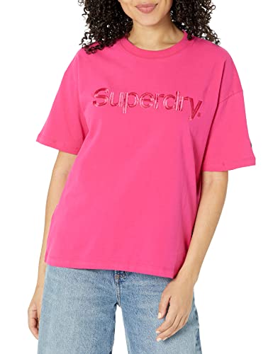 Superdry Damska koszulka Cl Source Tee, różowy (Hot Pink), M