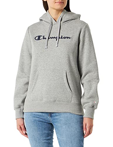Champion Damska bluza z kapturem Legacy American Classics Powerblend z polaru logo, Jasnoszary melanż, XS