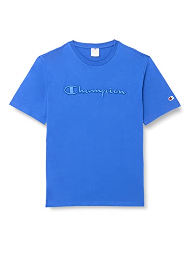 Champion T-shirt męski, niebieski (Bvu), XS