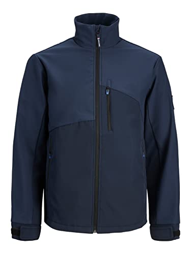 Jack & Jones Męska kurtka softshell Jcoarc, Marynarka granatowa, L
