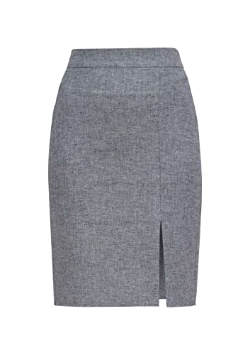 comma Damska spódnica ołówkowa z rozcięciem, 58k1 ciemnoniebieski, 40