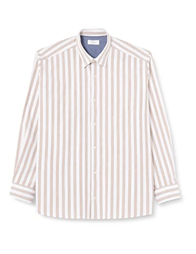 s.Oliver Big Size Męska koszula z długim rękawem, brązowa, 5XL
