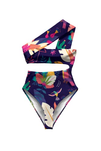 Averie Damski kostium kąpielowy Cut-Out One-Piece, wielokolorowy, XXL