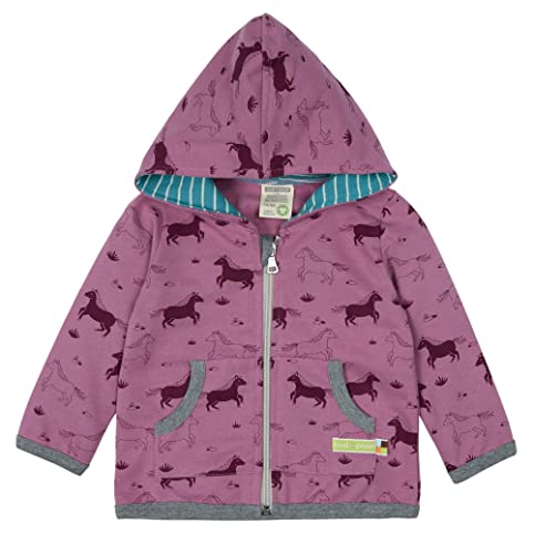 loud + proud Dziewczęcy nadruk, certyfikat GOTS, kolor grafitowy, 74/80