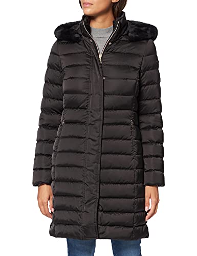Geox Damski płaszcz puchowy W Bettanie, Czarny, 30