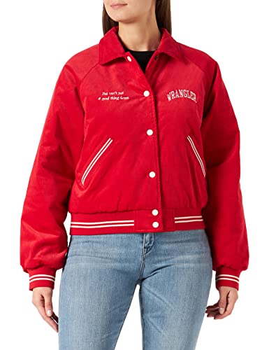 ALL TERRAIN GEAR X Wrangler Damska kurtka sztruksowa bomberka, Formula Red, S