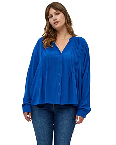 Peppercorn Bluzka damska Greta Curve, 8557 kobaltowy niebieski, rozmiar 26 Plus UK, 8557 Kobaltowy niebieski, 26 Plus