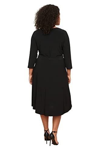 Trendyol Curve sukienka plus size - granatowa - na co dzień, Czarny, 4XL