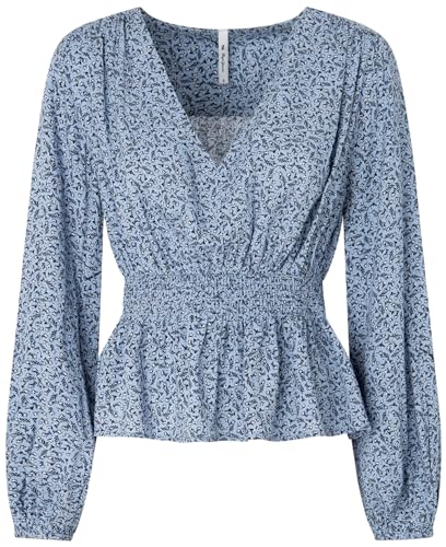 Pepe Jeans Koszulka damska Jarita, niebieski (stalowy niebieski), XS
