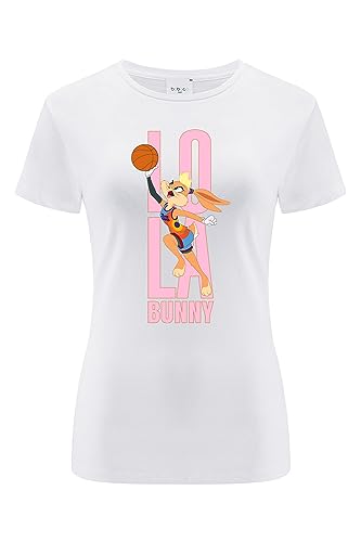 ERT GROUP oryginalny i oficjalnie licencjonowany Looney Tunes biały T-shirt damski wzór Space Jam 028, jednostronny nadruk, Rozmiar 3XL, Space Jam 028 Biały, 3XL