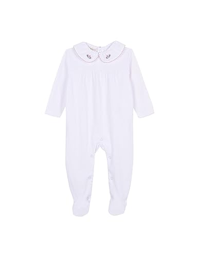 Gocco Pijama dla dziewczynek CON Cuello Bordado zestaw piżamowy, biały OPTICO, regularny, Blanco Optico, Rozmiar uniwersalny