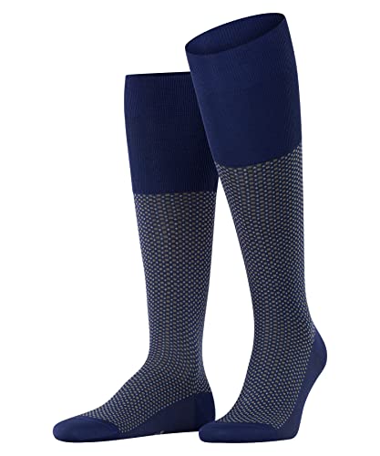 FALKE Mężczyźni Podkolanówki Uptown Tie M KH Bawełna długie z wzorem 1 Para, Niebieski (Royal Blue 6000), 41-42