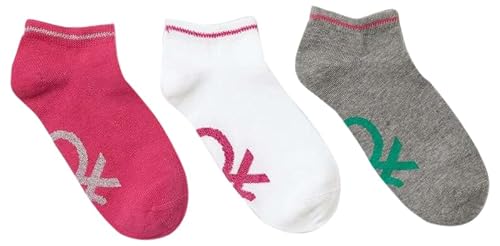 United Colors of Benetton Małe dziewczęce i dziewczęce skarpety CALZINI3 PAIA 6AO30701M, skarpety rekreacyjne, wielokolorowe, 901, 1 (2 sztuki), Multicolore 901, 1