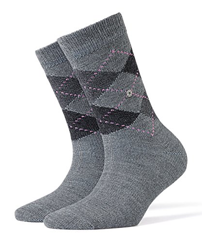Burlington Kobiety Skarpety Whitby W SO Miękki I Ciepły z wzorem 1 Para, Szary (Grau 3397), 36-41