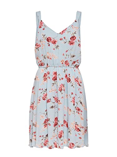 ONLY Damska krótka sukienka Onlkarmen S/L WVN Noos, Kaszmir niebieski/Aop: kwiaty róży, 44