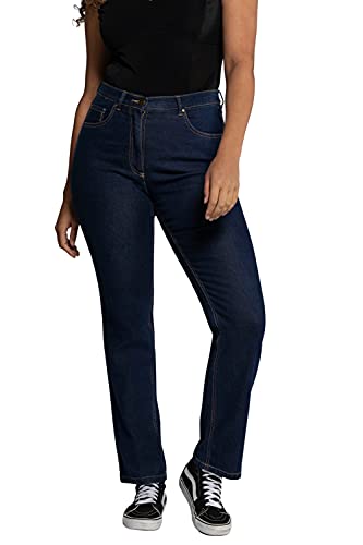 Ulla Popken Damskie spodnie jeansowe, Blue Denim, 60